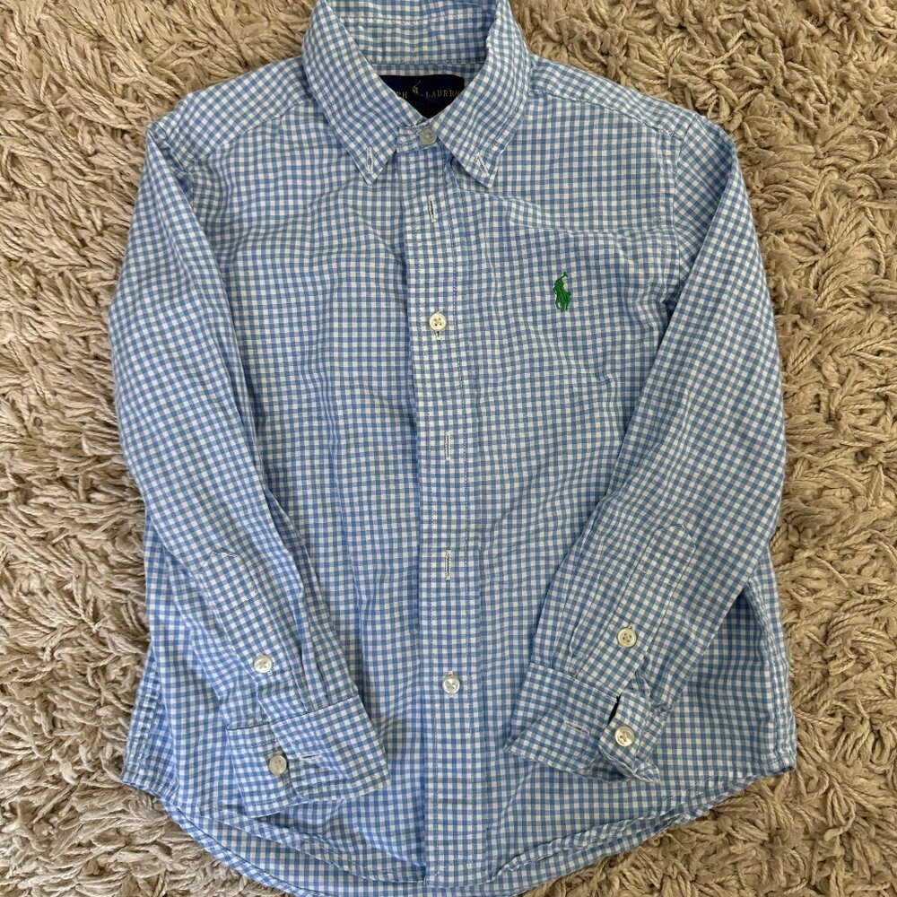 Ralph Lauren Boys Dress Shirt - Size 4t. Barely worn & in perfect condition!